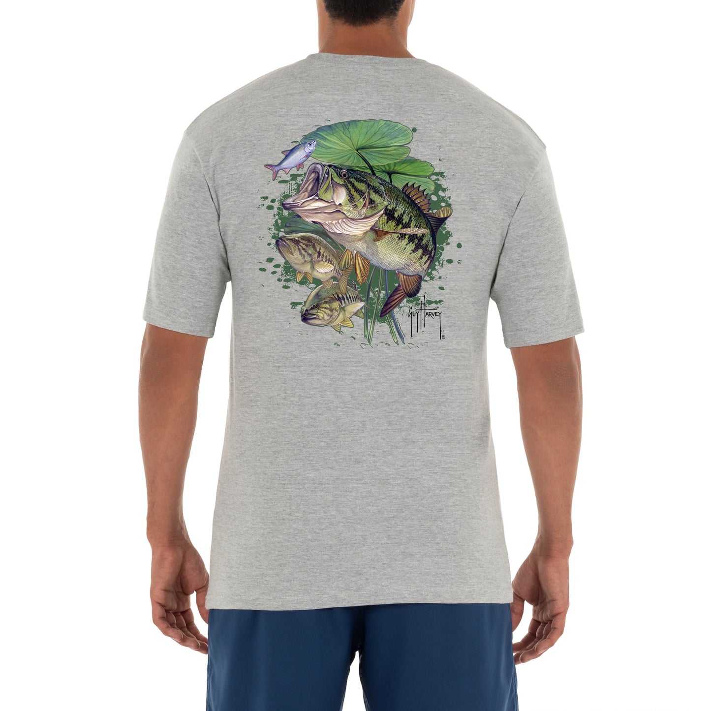 Men Freshwater Shiner Ambush Bass Short Sleeve Pocket T-Shirt
