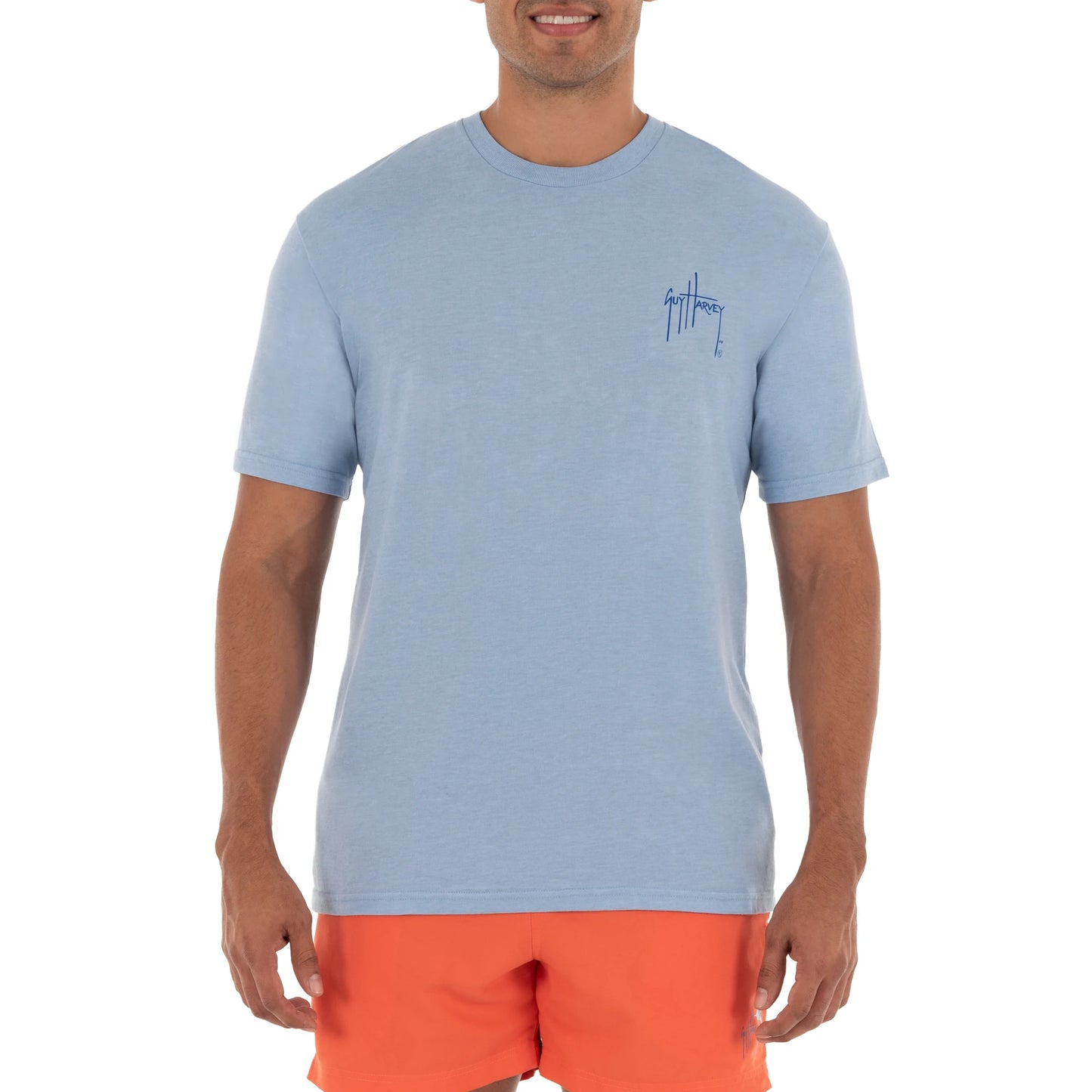 Men's Coastal Redfish Short Sleeve Blue T-Shirt