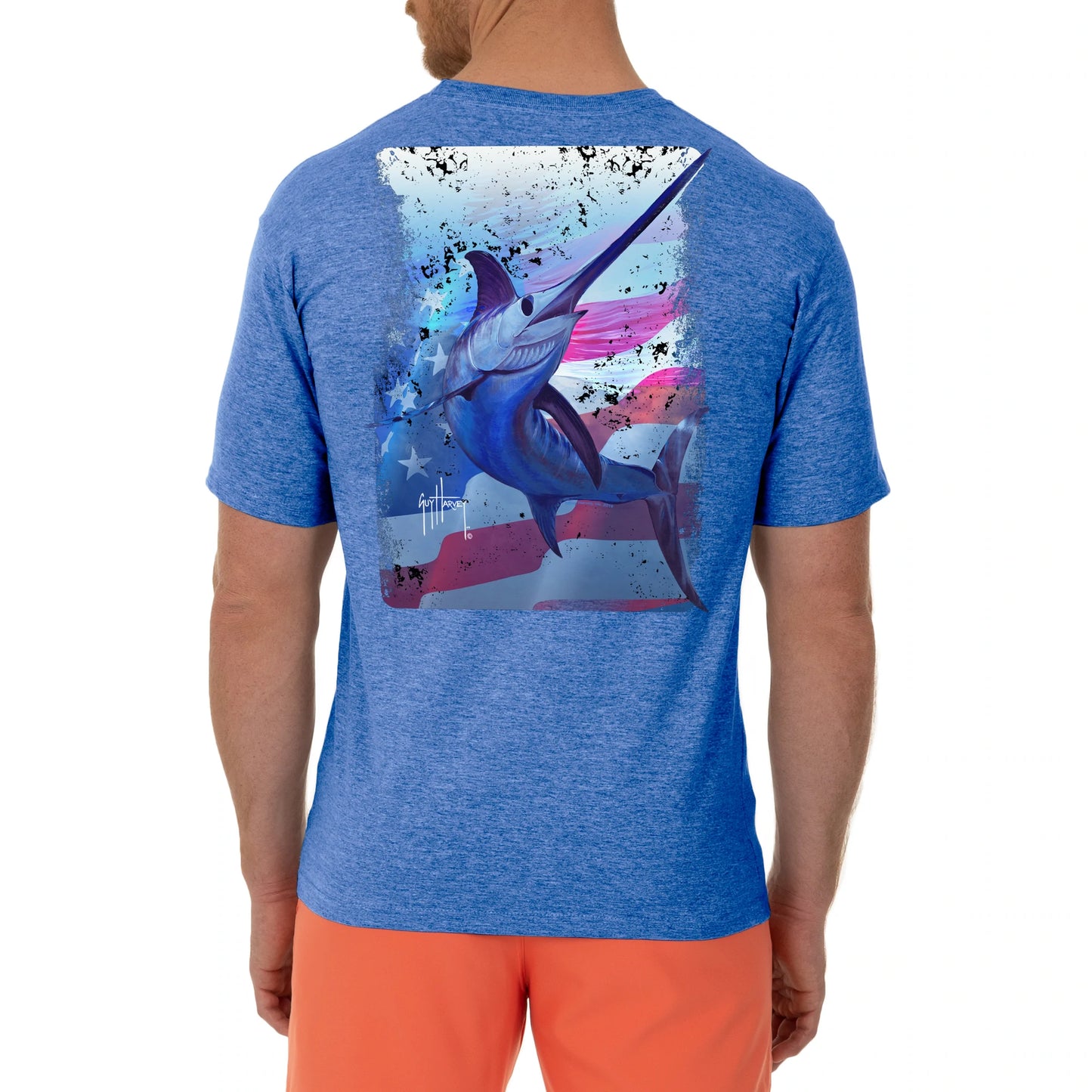 Men's Swords And Stars Short Sleeve Royal T-Shirt