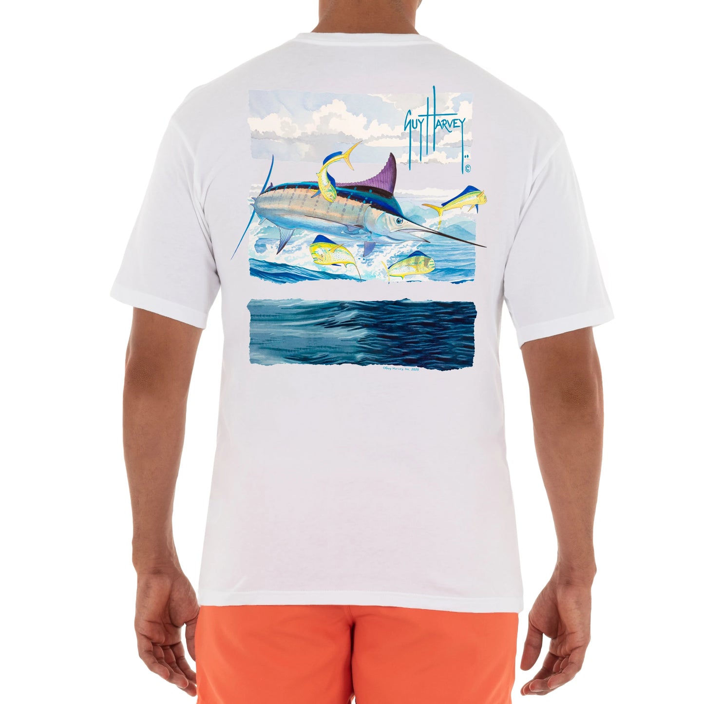 Men's Marlin Stripes Short Sleeve Pocket T-Shirt