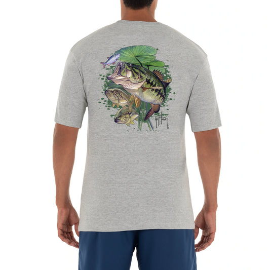 Men Freshwater Shiner Ambush Bass Short Sleeve Pocket T-Shirt