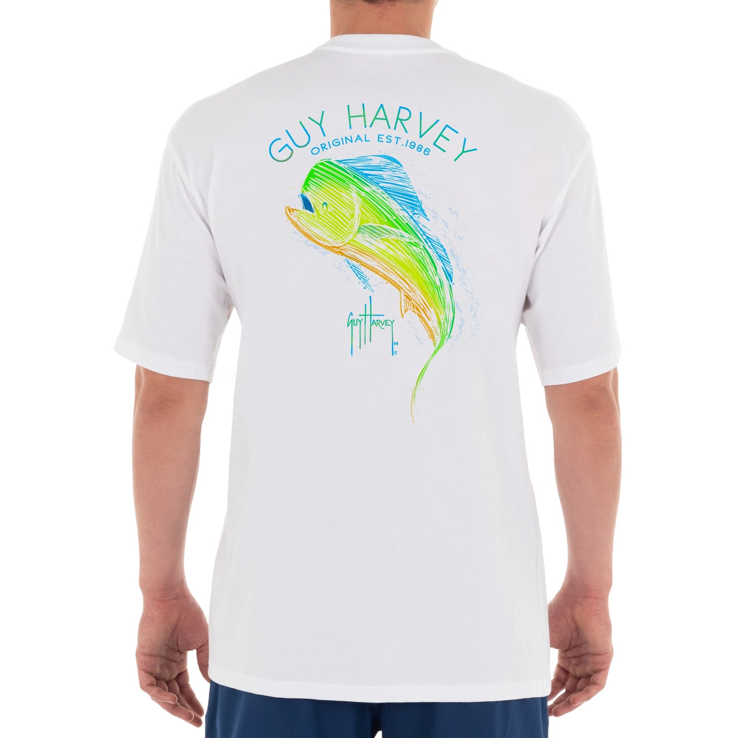 Men's Scribble Mahi Short Sleeve White T-Shirt