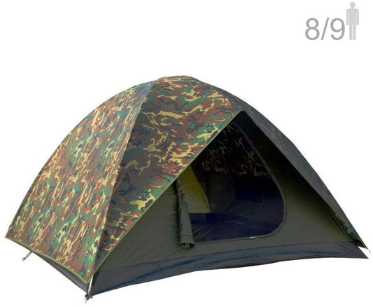 NTK HUNTER GT 8 to 9 Person 10 by 12 Foot Outdoor Dome Woodland Camo Camping Tent